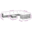 vidaXL 10 Piece Sofa Set in Black/White/Cream