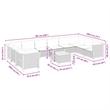 vidaXL 11 Piece Solid Acacia Wood Sofa Set in Gray
