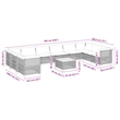 vidaXL 11 Piece Sofa Set in Black/White/Cream