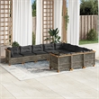 vidaXL 10 Piece Solid Acacia Wood Sofa Set in Gray