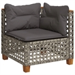 vidaXL 10 Piece Solid Acacia Wood Sofa Set in Gray