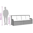 vidaXL 3 Piece Poly Rattan Small Lounge Set in Gray/Brown/Beige