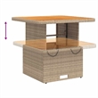 vidaXL 3 Piece Poly Rattan Small Lounge Set in Gray/Brown/Beige