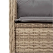 vidaXL 3 Piece Poly Rattan Small Lounge Set in Gray/Brown/Beige