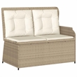 vidaXL 3 Piece Solid Acacia Wood Lounge Set in Beige