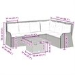 vidaXL 5 Piece Lounge Set in Brown/Beige
