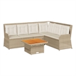 vidaXL 5 Piece Lounge Set in Brown/Beige