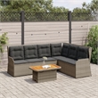vidaXL 5 Piece Large Garden Lounge Set in Gray/Brown