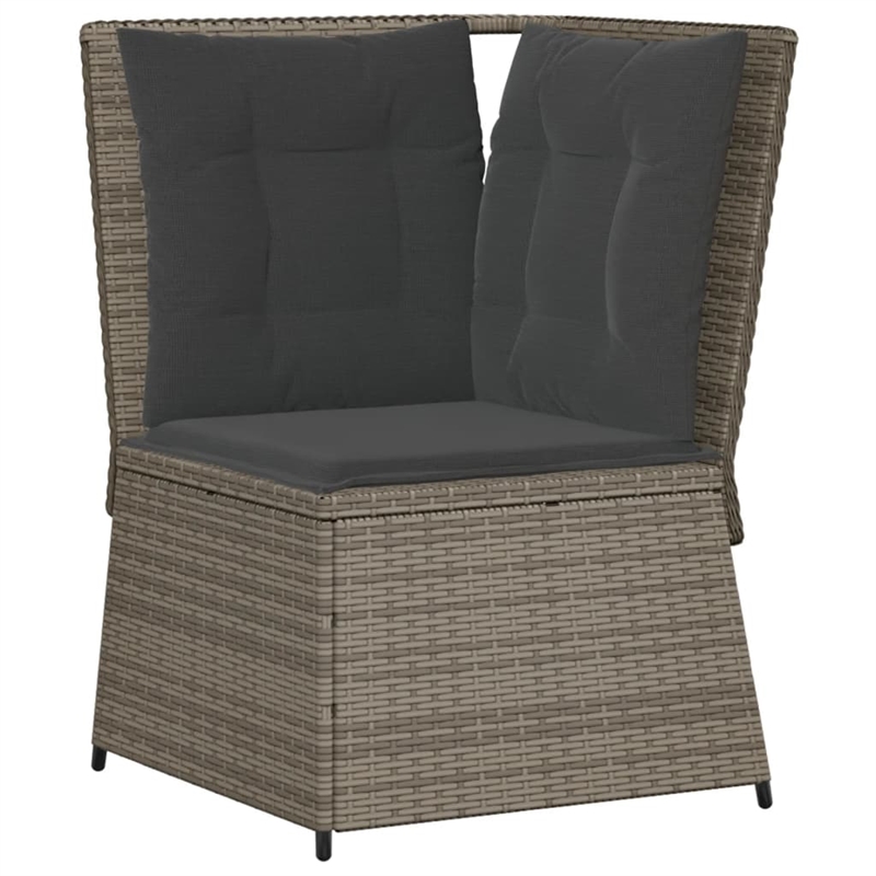 vidaXL 5 Piece Large Garden Lounge Set in Gray/Brown