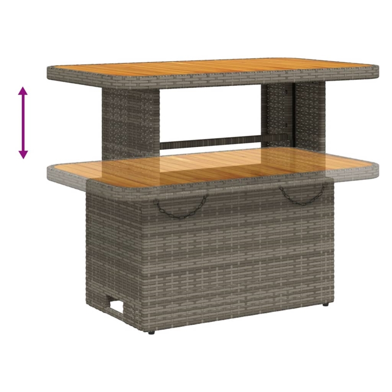 vidaXL 5 Piece Large Garden Lounge Set in Gray/Brown