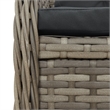 vidaXL Poly Rattan Bistro Set in Gray/Brown