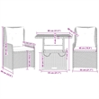 vidaXL Poly Rattan Bistro Set in Gray/Brown