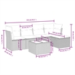 vidaXL Poly Rattan Sofa Set in Black