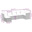 vidaXL 7 Piece Poly Rattan Sofa Set in Black