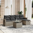 vidaXL Poly Rattan Sofa Set in Gray