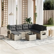 vidaXL Poly Rattan Small Sofa Set in Gray