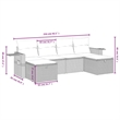 vidaXL 6 Piece Steel Sofa Set in Black