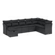 vidaXL 8 Piece Poly Rattan Sofa Set in Black