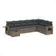 vidaXL Poly Rattan Large Sofa Set in Gray