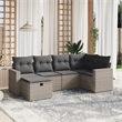 vidaXL Poly Rattan Small Sofa Set in Gray