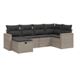 vidaXL Poly Rattan Small Sofa Set in Gray