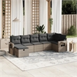 vidaXL Poly Rattan Large Sofa Set in Gray