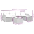 vidaXL Poly Rattan Large Sofa Set in Black