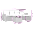 vidaXL Poly Rattan Sofa Set in Gray