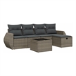 vidaXL Poly Rattan Sofa Set in Gray