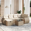 vidaXL Poly Rattan Large Sofa Set in Beige
