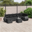 vidaXL 8 Piece Poly Rattan Sofa Set in Black