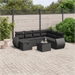vidaXL 8 Piece Poly Rattan Sofa Set in Black
