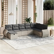 vidaXL 8 Piece Poly Rattan Small Sofa Set in Gray