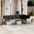 vidaXL Poly Rattan Large Sofa Set in Gray