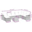 vidaXL 9 Piece Steel Sofa Set in Beige