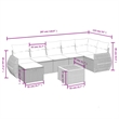vidaXL 8 Piece Poly Rattan Sofa Set in Black