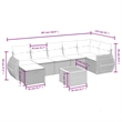vidaXL 8 Piece Poly Rattan Sofa Set in Black/White/Cream