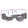vidaXL Poly Rattan Large Sofa Set in Gray