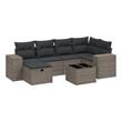 vidaXL Poly Rattan Large Sofa Set in Gray