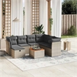 vidaXL 8 Piece Poly Rattan Patio Sofa Set