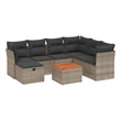 vidaXL 8 Piece Poly Rattan Patio Sofa Set