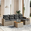 vidaXL Poly Rattan Sofa Set in Gray