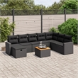 vidaXL 9 Piece Poly Rattan Patio Sofa Set
