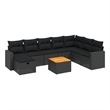 vidaXL 9 Piece Poly Rattan Patio Sofa Set