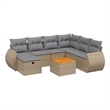 vidaXL 8 Piece Poly Rattan Patio Sofa Set