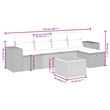 vidaXL Poly Rattan Large Sofa Set in Black