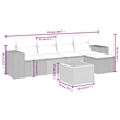 vidaXL 6 Piece Poly Rattan Sofa Set in Beige