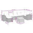 vidaXL 8 Piece Steel Sofa Set in Gray/Beige