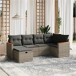 vidaXL Poly Rattan Sofa Set in Gray