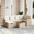 vidaXL 7 Piece Sofa Set in White/Cream/Beige